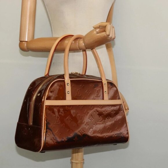 LOUIS VUITTON Monogram Vernis Tompkins Square Bag Bronze - Picture 1 of 16
